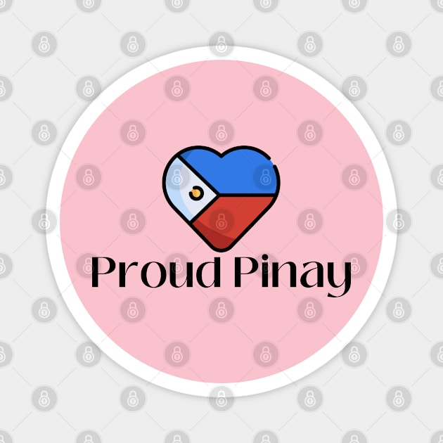 Proud Pinay Philippines flag heart Magnet by CatheBelan